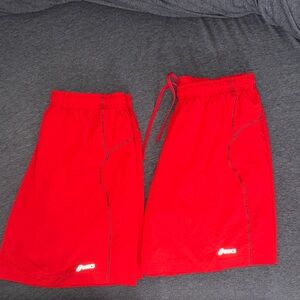 Bundle of 2 Asics Vibrant Red Sports Shorts